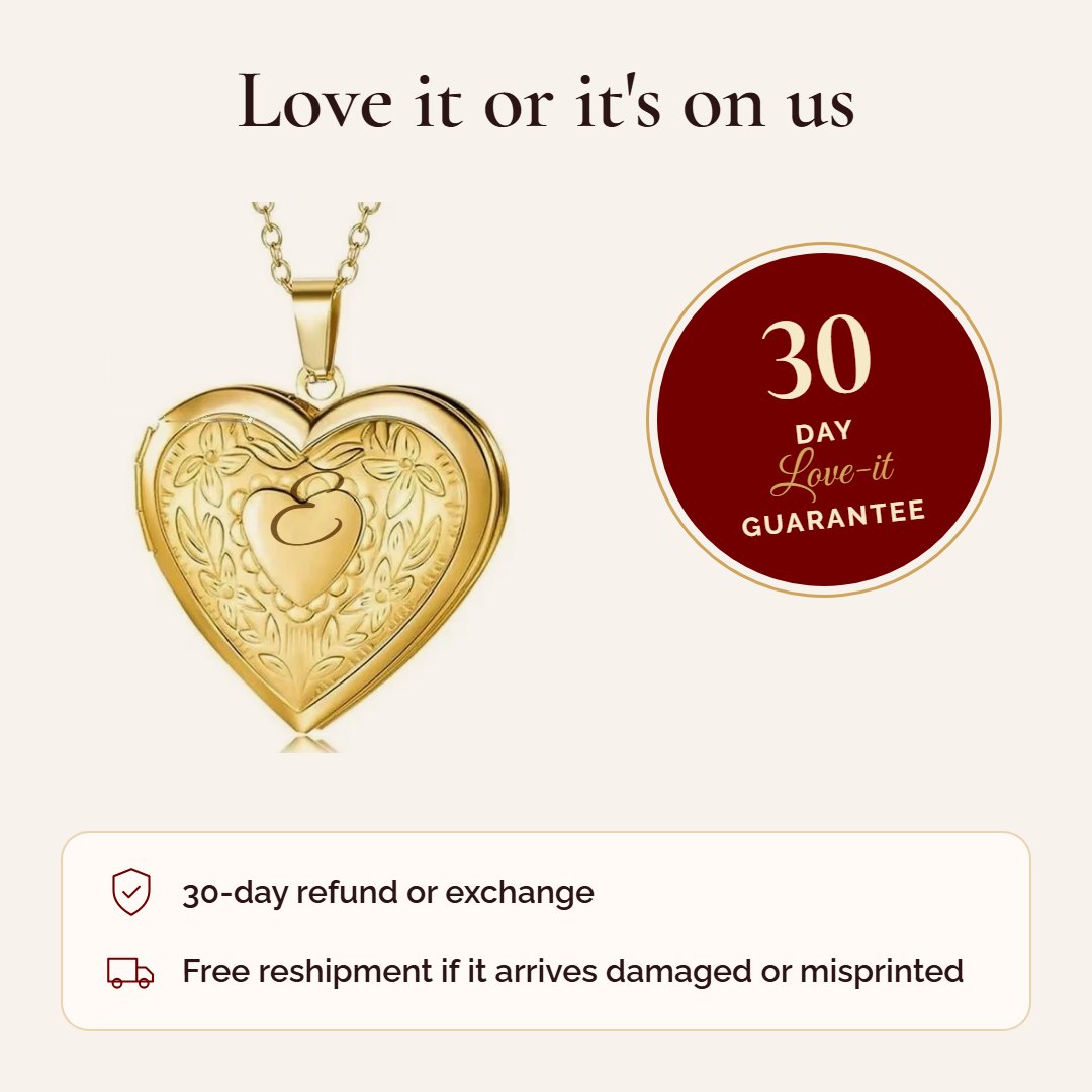 Custom Photo Heart Locket Necklace 7